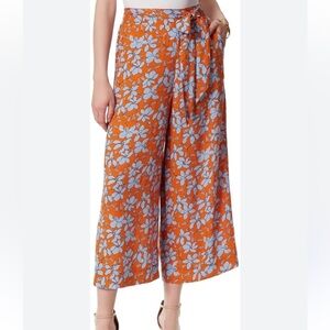 Jessica Simpson Floral Wide-Leg Pants in Orange and Blue